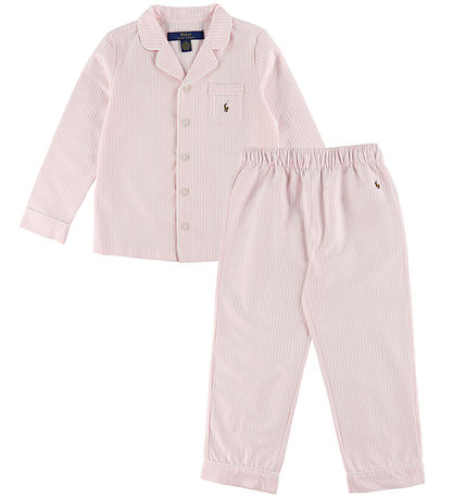 Polo Ralph Lauren Nattøj - Oxford - Bath Pink/White Striped