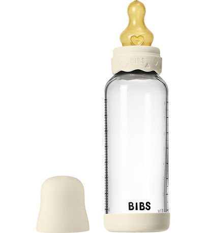BIBS Boheme Sutteflaske - 240 ml - Glas/Naturgummi - Ivory BIBS Boheme Sutteflaske - 240 ml - Glas/Naturgummi - Ivory
