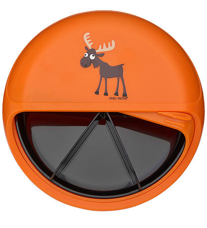 Carl Oscar Snackboks - MiniDisc - 12 cm - Orange m. Elg Carl Oscar Snackboks - MiniDisc - 12 cm - Orange m. Elg