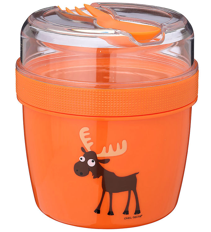 Carl Oscar Snackboks m. Køleelement - N'ice Cup - Orange m. Elg