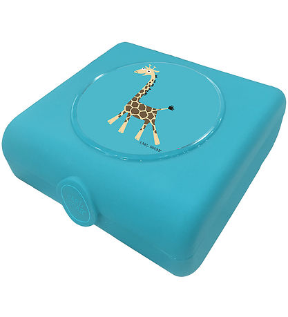 Carl Oscar Sandwichboks - 14,5 cm - Turkis m. Giraf