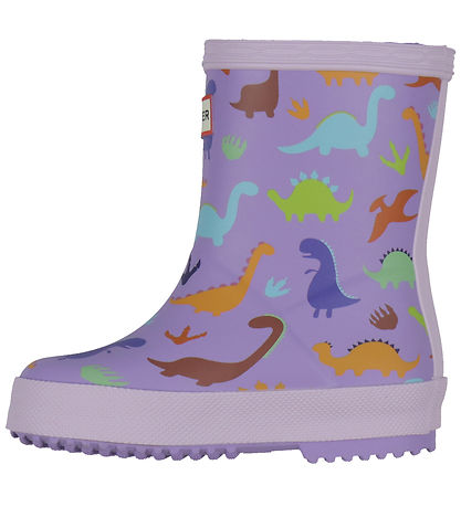 Hunter Gummistøvler - Kids First - Purple Dinosaur