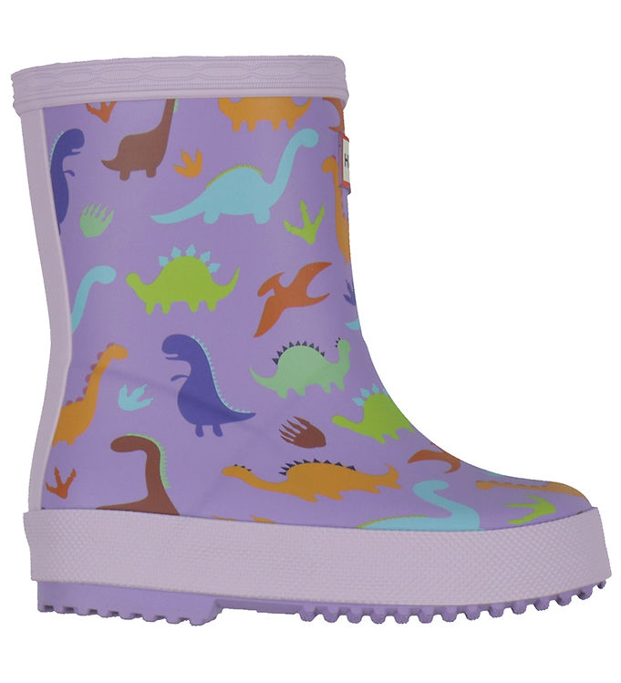 Hunter Gummistøvler - Kids First - Purple Dinosaur