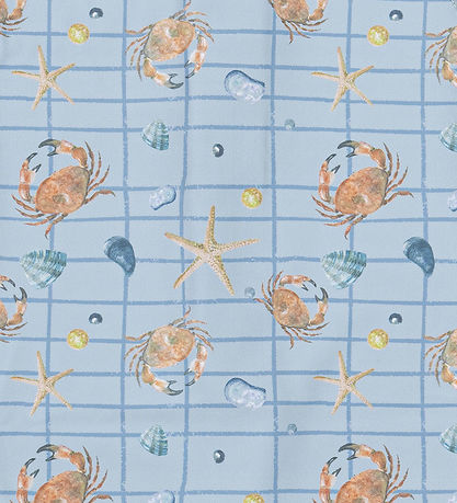 Mikk-Line Badeheldragt - UV50+ - Faded Denim m. Tern/Print