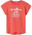 Name It T-shirt - NkfViolet - Spiced Coral/Breakfast