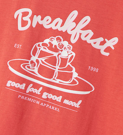 Name It T-shirt - NkfViolet - Spiced Coral/Breakfast