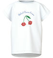Name It T-shirt - NkfViolet - Bright White/Soleil Cherry