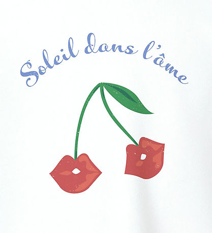 Name It T-shirt - NkfViolet - Bright White/Soleil Cherry