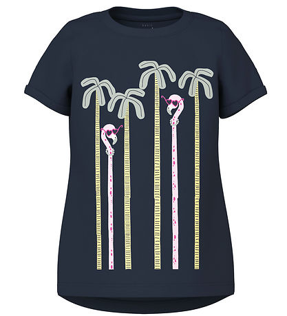 Name It T-shirt - NmfVix - Navy Blazer/Palms Name It T-shirt - NmfVix - Navy Blazer/Palms