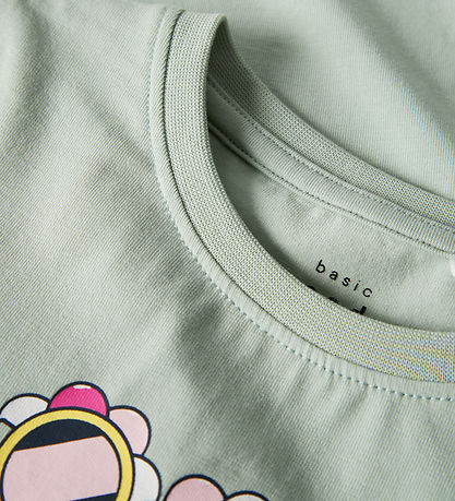 Name It T-shirt - NmfVix - Aqua Gray/Glasses