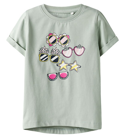 Name It T-shirt - NmfVix - Aqua Gray/Glasses Name It T-shirt - NmfVix - Aqua Gray/Glasses