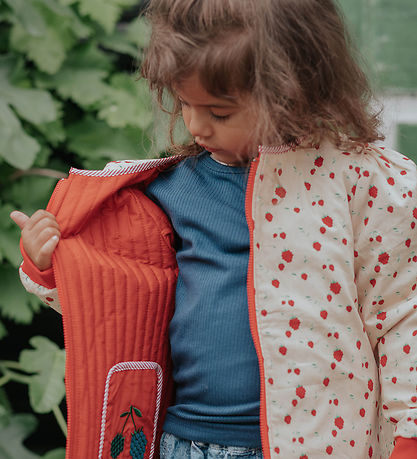 Fliink Jakke - Vendbar - Kota Berry - Pompeian Red AOP