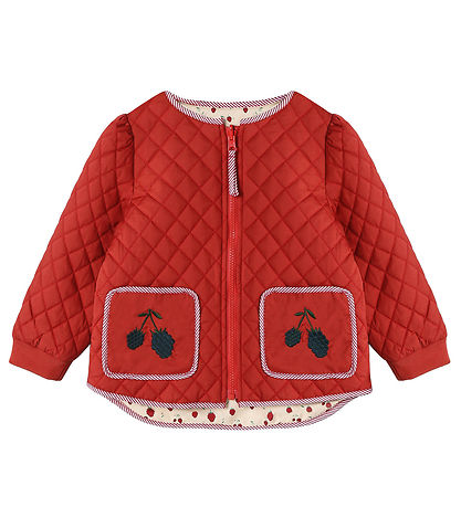 Fliink Jakke - Vendbar - Kota Berry - Pompeian Red AOP