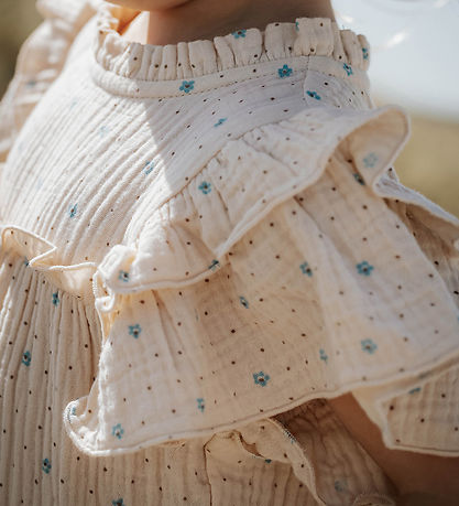 Fliink Kjole - Blooming - Sandshell AOP