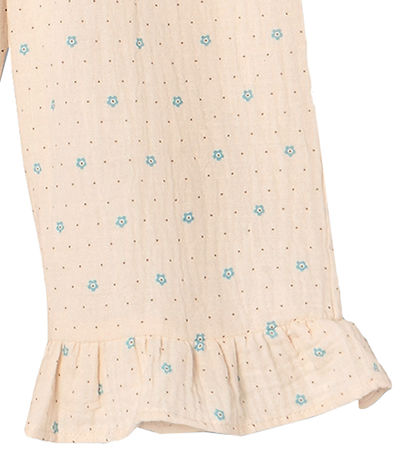 Fliink Bukser - Blooming Ruffle - Sandshell AOP