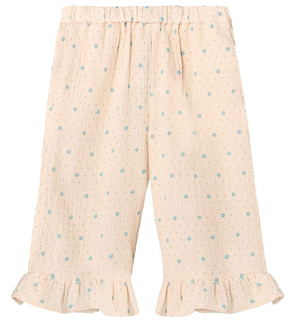 Fliink Bukser - Blooming Ruffle - Sandshell AOP Fliink Bukser - Blooming Ruffle - Sandshell AOP