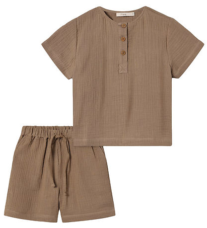 Fliink Shortssæt - Cha Cha - Pine Bark Fliink Shortssæt - Cha Cha - Pine Bark