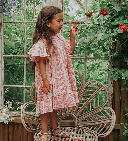 Fliink Kjole - Addie - Cloud Dancer Pink Stripe