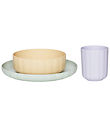 OYOY Spisesæt - Bioplast - 3 Dele - Pullo - Pale Mint/Vanilla/La