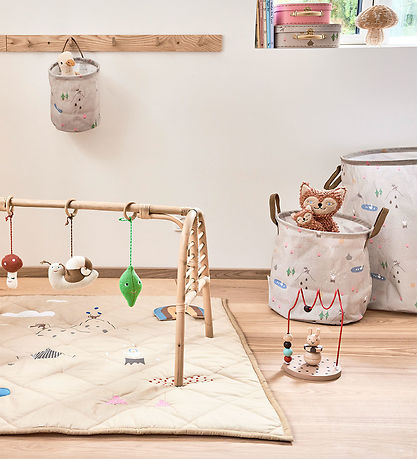 OYOY Opbevaringskurve - 2-pak - Deer & Duck - Medium - Beige OYOY Opbevaringskurve - 2-pak - Deer & Duck - Medium - Beige