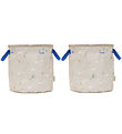 OYOY Opbevaringskurve - 2-pak - Foxy - Medium - Beige/Blue OYOY Opbevaringskurve - 2-pak - Foxy - Medium - Beige/Blue