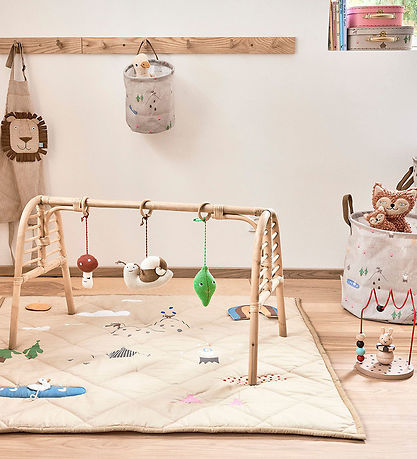 OYOY Opbevaringskurve - 2-pak - Deer & Duck - Small - Beige OYOY Opbevaringskurve - 2-pak - Deer & Duck - Small - Beige