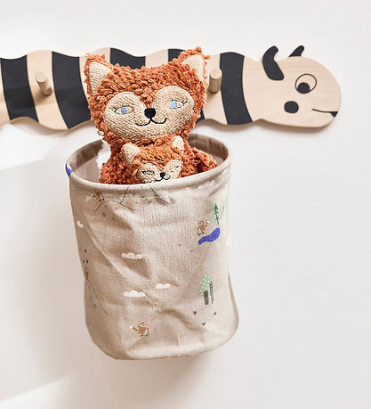 OYOY Opbevaringskurve - 2-pak - Foxy - Small - Beige/Blue