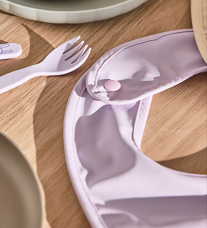 OYOY Bibs - 2-Pack - Lun Lun Panda - Vanilla/Lavender