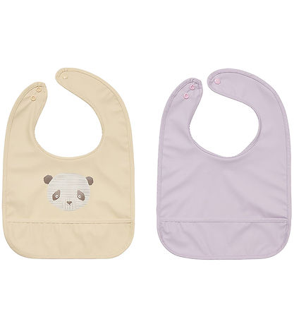 OYOY Hagesmække - 2-pak - Lun Lun Panda - Vanilla/Lavender OYOY Hagesmække - 2-pak - Lun Lun Panda - Vanilla/Lavender