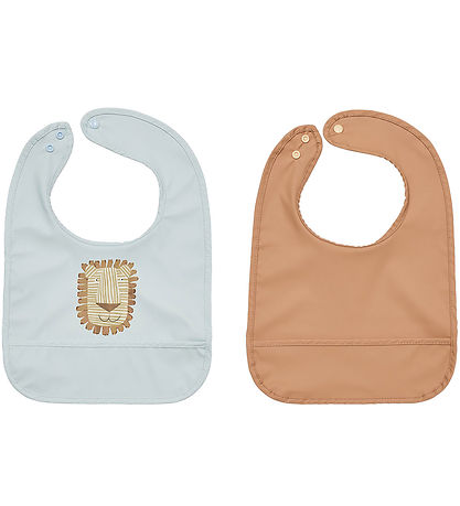 OYOY Hagesmække - 2-pak - Lobo Lion - Caramel/Ice Blue