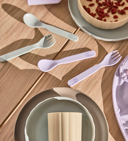 OYOY Børnebestik - Bioplast - 2 Dele - Pullo - Pale Mint