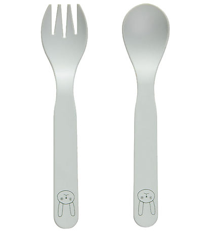 OYOY Børnebestik - Bioplast - 2 Dele - Pullo - Pale Mint