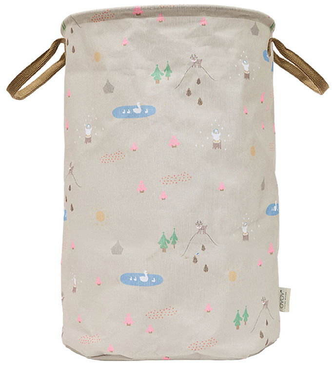OYOY Opbevaringskurv - Deer & Duck - Large - Beige