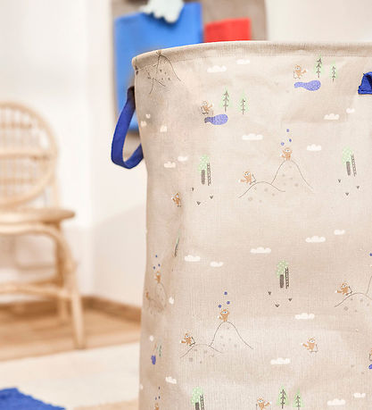 OYOY Opbevaringskurv - Foxy - Large - Beige/Blå