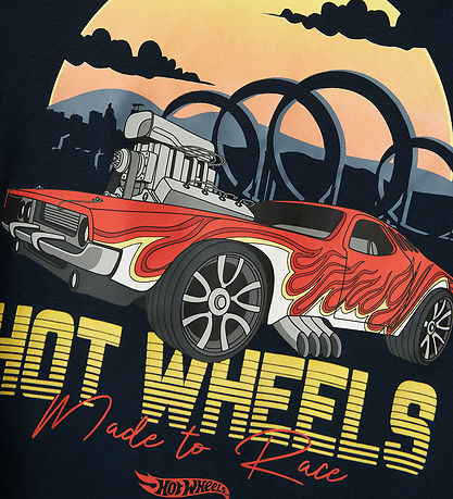 Name It T-shirt - NkmAdam Hotwheels - Navy Blazer