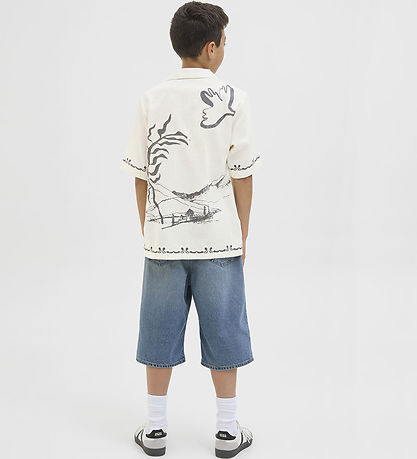 Jack & Jones Skjorte - JorAcapulco - Cloud Dancer m. Print Jack & Jones Skjorte - JorAcapulco - Cloud Dancer m. Print