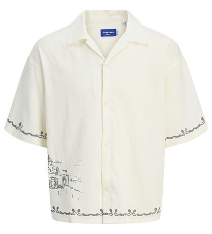 Jack & Jones Skjorte - JorAcapulco - Cloud Dancer m. Print Jack & Jones Skjorte - JorAcapulco - Cloud Dancer m. Print