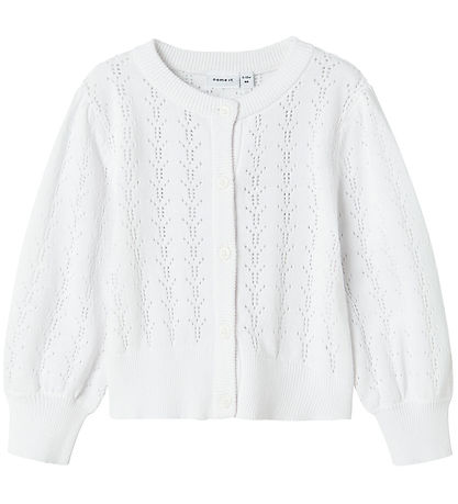Name It Cardigan - Strik - NmfHannah - Bright White