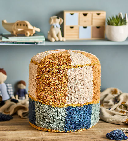 Bloomingville Puf - 40x35 cm - Kio - Blå