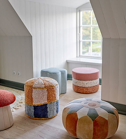 Bloomingville Puf - 40x35 cm - Kio - Blå