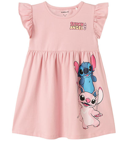 Name It Kjole - NmfAssa - Stitch - Cameo Pink