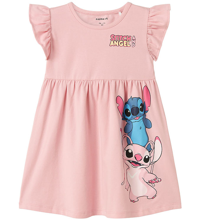 Name It Klänning - NmfAssa - Stitch - Cameo Rosa