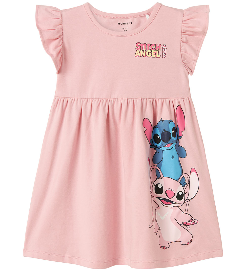 Name It Kleid - NmfAssa - Stitch - Cameo Pink - Name It - 2 Jahre (92) - Kleider