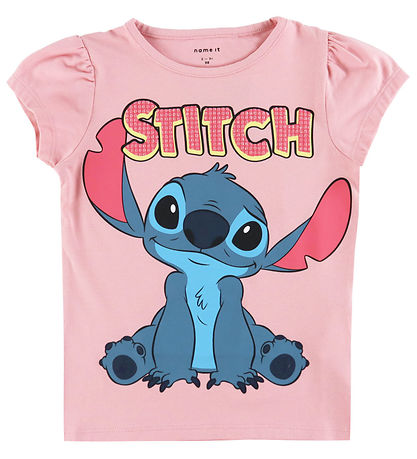 Name It - T-shirt - NmfAsbiri - Stitch - Cameo Pink Name It - T-shirt - NmfAsbiri - Stitch - Cameo Pink