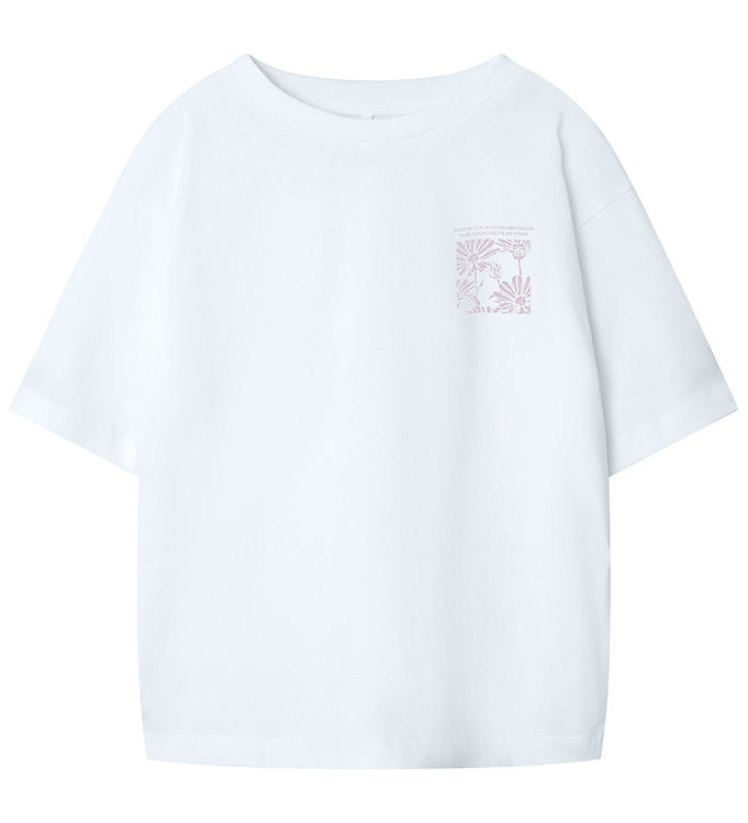 Name It T-shirt - NkfDagmar - Bright White/Endless Paradise