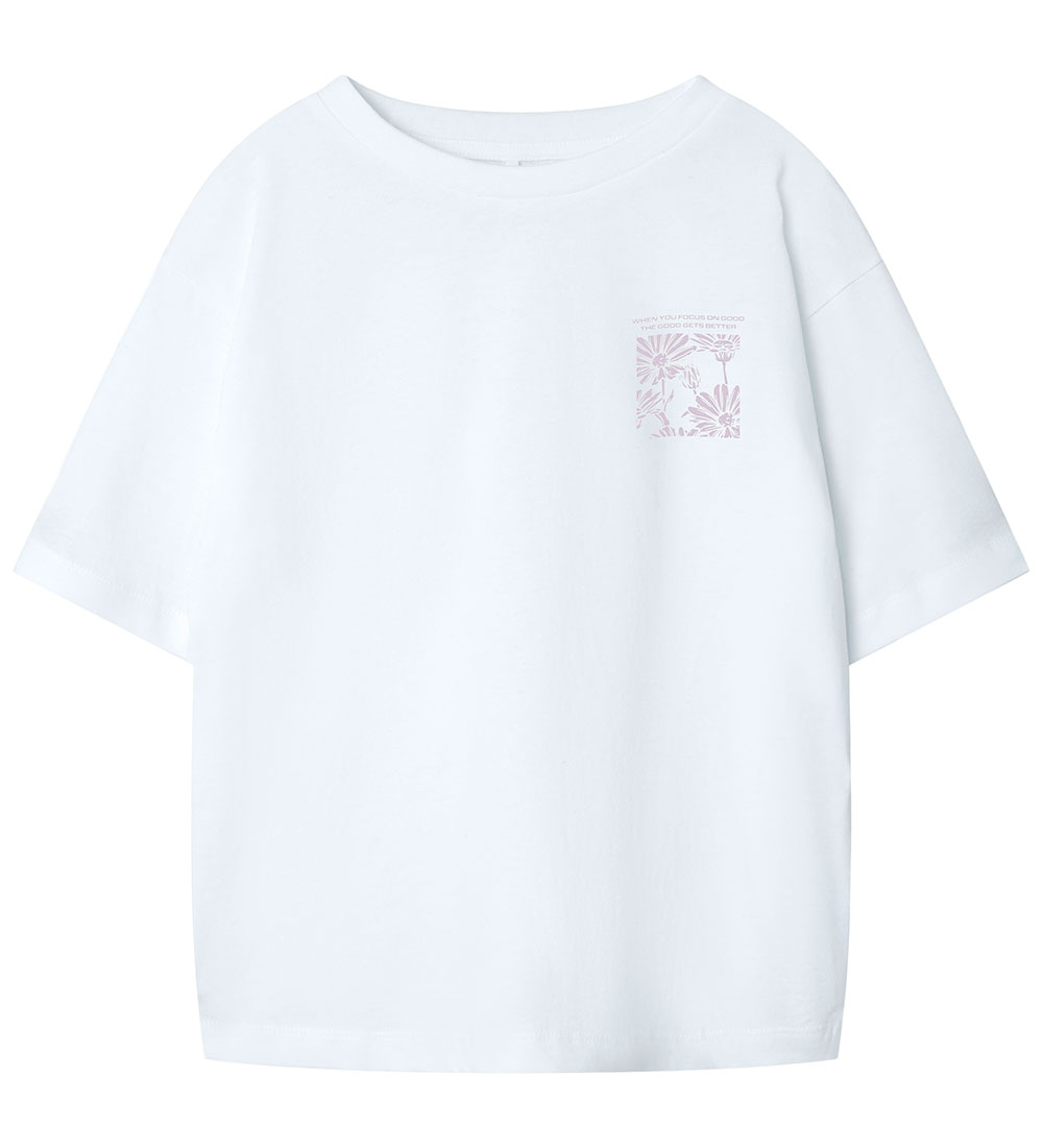 Name It T-Shirt - NkfDagmar - Bright White/Endlos Paradise - Name It - 6 Jahre (116) - T-Shirts