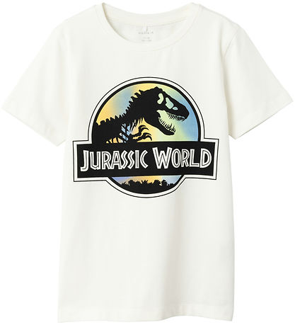 Name It T-shirt - NkmPjens Jurassic - White Alyssum Name It T-shirt - NkmPjens Jurassic - White Alyssum