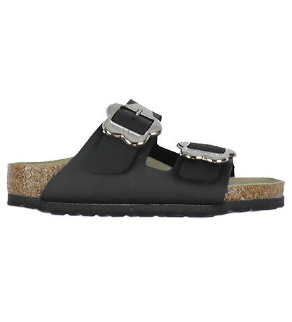 Birkenstock Sandaler - Arizona Kids Flower Buckle - Sort Birkenstock Sandaler - Arizona Kids Flower Buckle - Sort