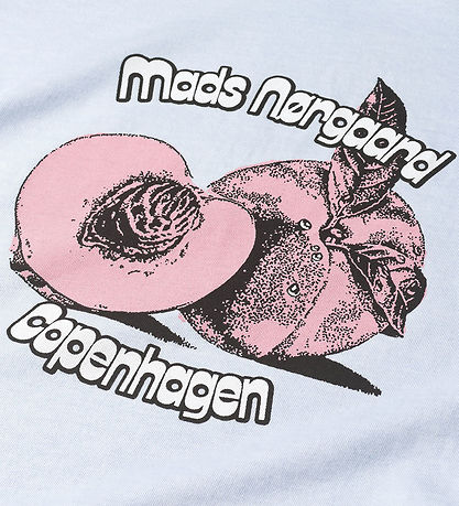 Mads Nørgaard T-shirt - Dry Single Tristi - Ballad Blue m. Print