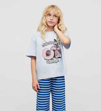 Mads Nørgaard T-shirt - Dry Single Tristi - Ballad Blue m. Print